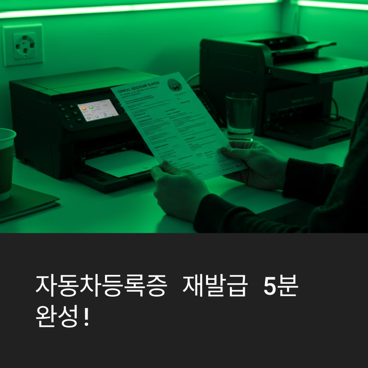 자동차등록증 재발급, 온라인으로 5분 만에 간편하게 신청하는 법!
