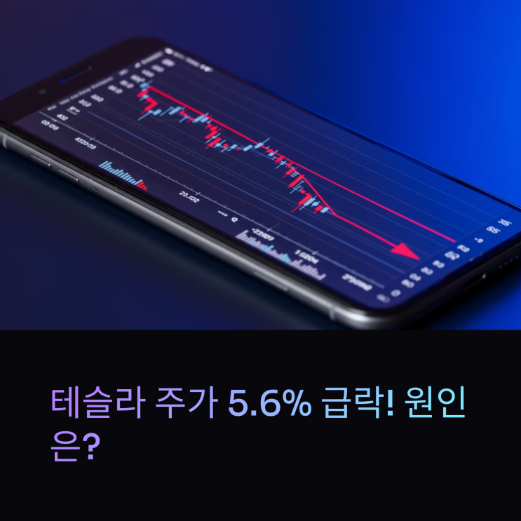  테슬라 주가 5.6% 급락! 경쟁사 대비 부진한 성과, 원인은?