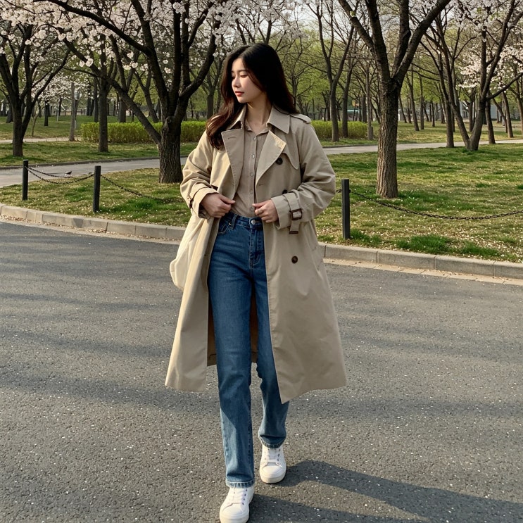  트렌치코트, 이렇게 입어야 세련돼 보인다! 2025년 봄 코디법