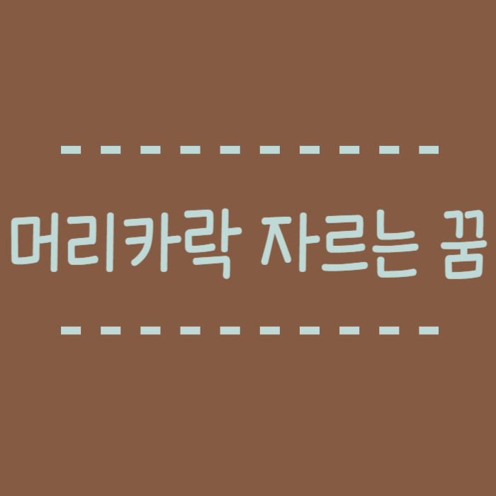  머리카락 자르는 꿈, 단발머리, 잘리는, 삭발, 태우는, 염색, 가발