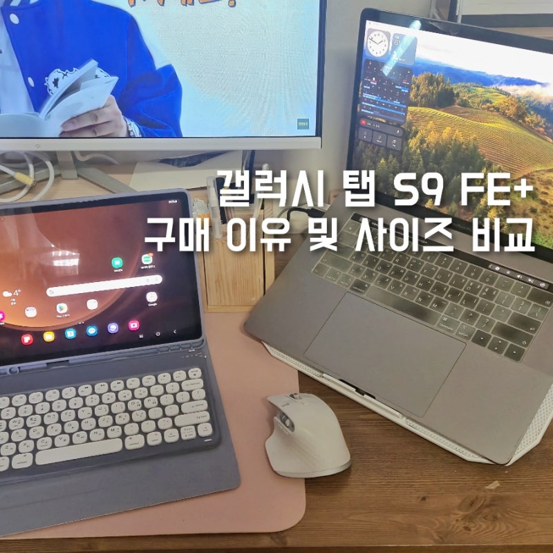 가성비 좋은 태블릿 갤럭시 탭 S9 FE 플러스 리얼후기(구매 이유 및 사이즈 비교)