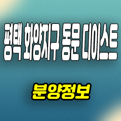  평택 화양지구 동문디이스트 신축아파트 운정리 동문건설 미분양 계약조건