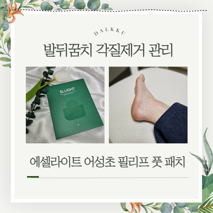  발뒤꿈치 각질제거 에셀라이트 어성초 필리프 풋 패치