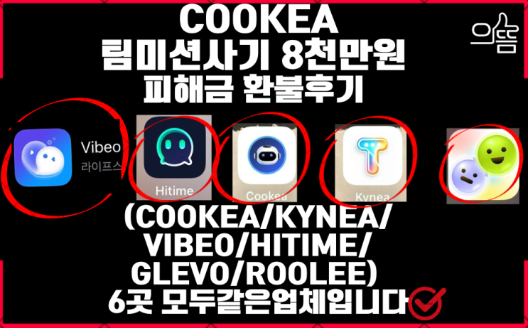 cookea 팀미션사기 지급정지로 피해금되찾은후기 (feat.kynea부업사기)