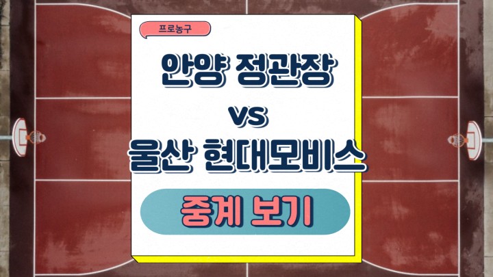  안양 정관장 울산 현대모비스 중계 프로농구 2025년 03월 08일 승부예측 프리뷰