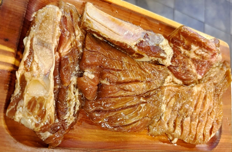 평촌맛집 <명가참숯갈비> 수제돼지갈비 고급 찐 갈비