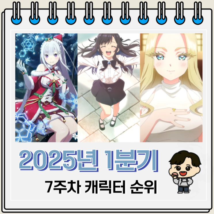 2025년 1분기 애니 여자 캐릭터 인기 순위 2025년 1분기 애니 여자 캐릭터 인기 순위