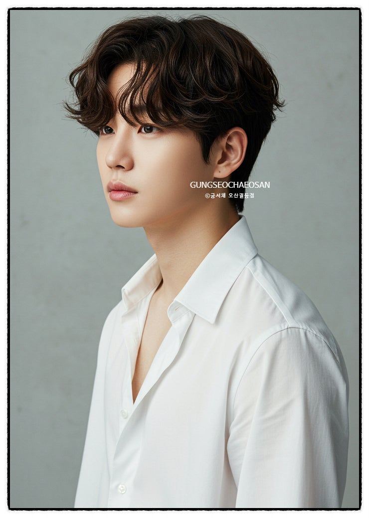  오산궐동미용실 궁서채헤어 남성 머리 세미리프컷+애즈펌 조합 후기~!! 윤미 원장