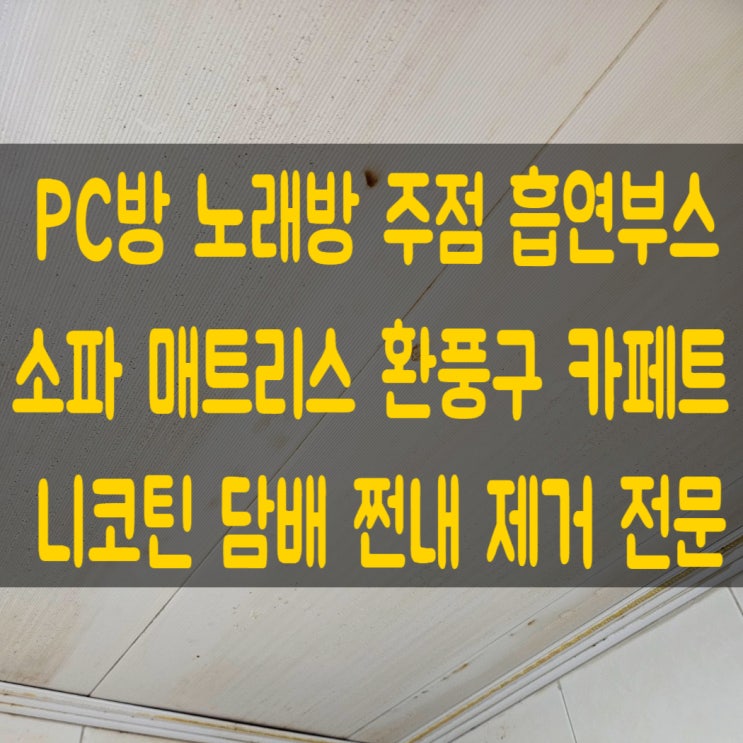  세종 대전 청주 니코틴 제거 전문