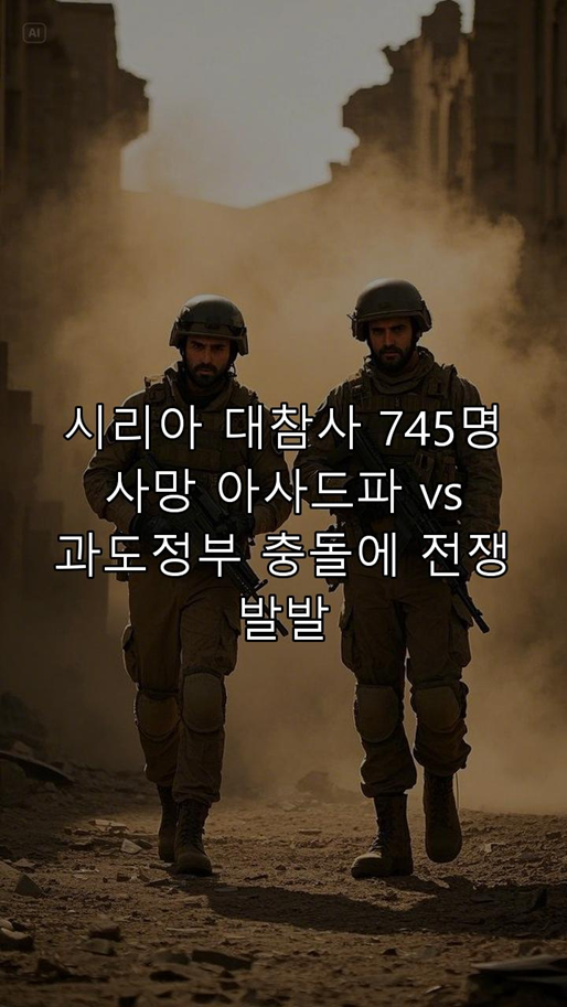"<b>시리아</b> 대참사! 745명 사망, <b>아사드</b>파 vs <b>과도정부</b> <b>충돌</b>에... 