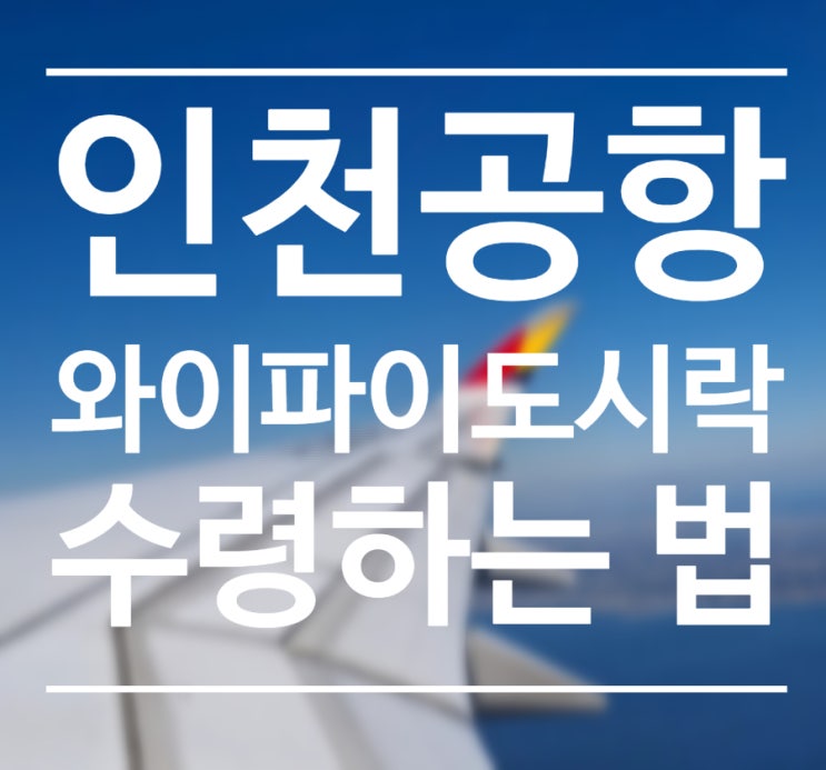  인천공항 와이파이 도시락