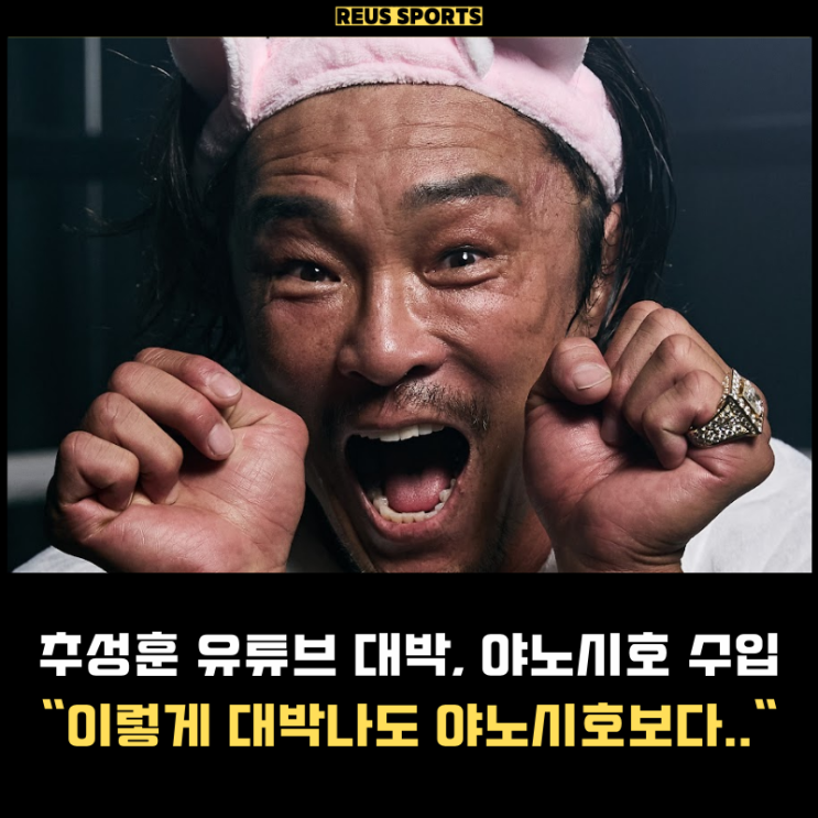 유튜브 대박난 <b>추성훈</b> 수입 아내 <b>야노시호</b>보다 <b>재산</b> 적다고?