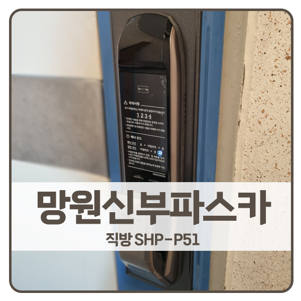  [서울 도어락 설치]마포구 망원동 신부파스카아파트 직방 도어락 SHP-P51