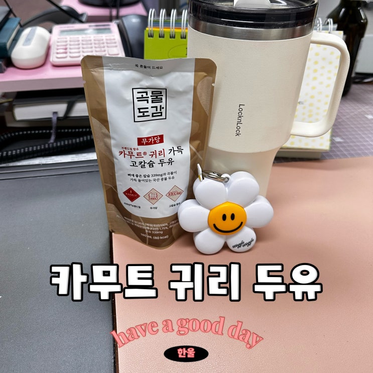  다이어트에 좋은 귀리와 카무트가 가득 들은 신상 제품! 곡물도감 고칼슘 두유.