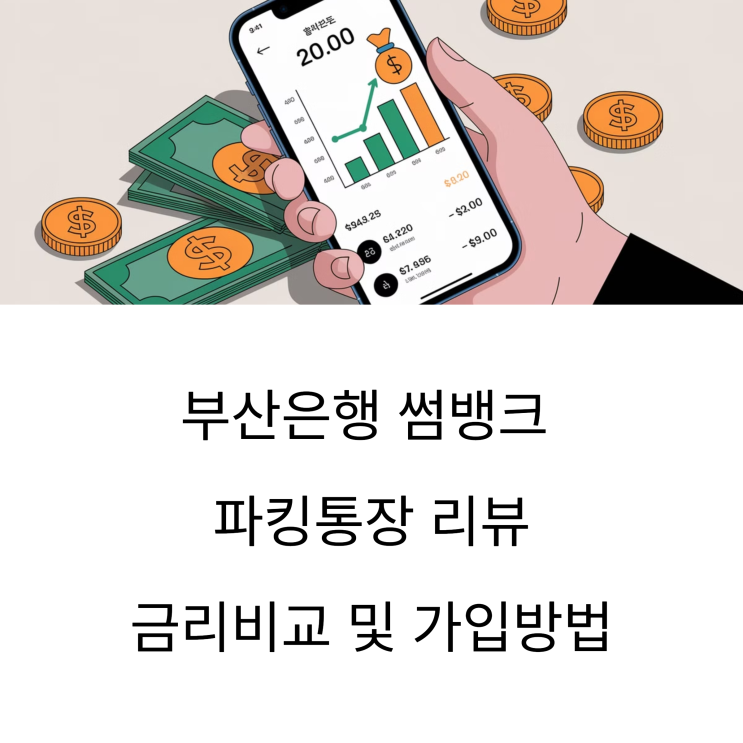  부산은행 썸뱅크 파킹통장 리뷰, 금리비교 및 가입방법
