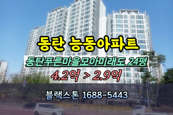 동탄푸른마을모아미래도 경매 24평 화성시 능동아파트 [2024타경62167]