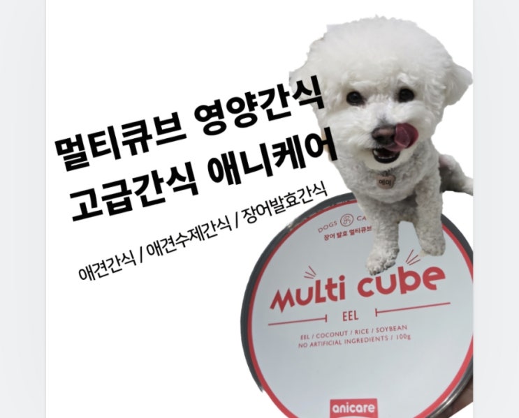  애니케어 /반려동물 장어 발효/수제영양간식 멀티큐브간식