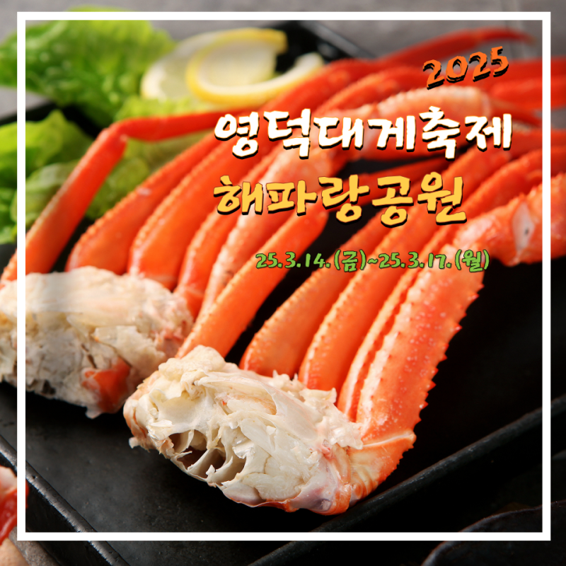 2025 영덕대게축제 기본정보 기간 해파랑공원 가수