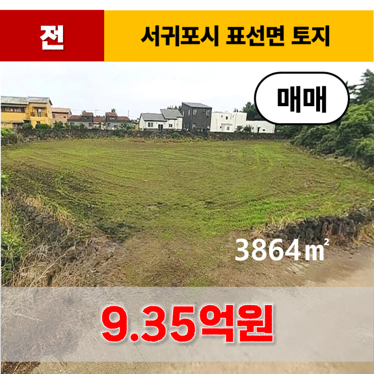  《제주도토지》 서귀포시 표선면 토지 매매