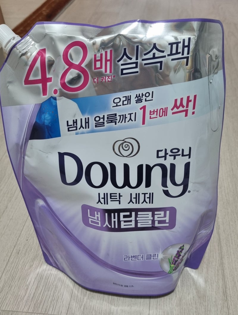 냄새 얼룩 제거 세탁세제 다우니세탁세제 액체세제 세탁세제 냄새딥클린 라벤더 실속팩