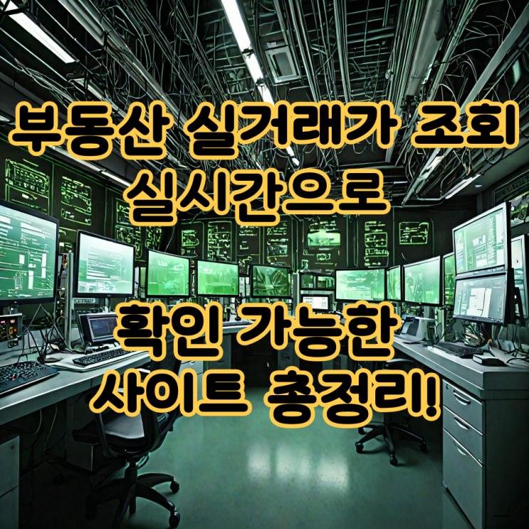  부동산 실거래가 조회, 실시간으로 확인 가능한 사이트 총정리!