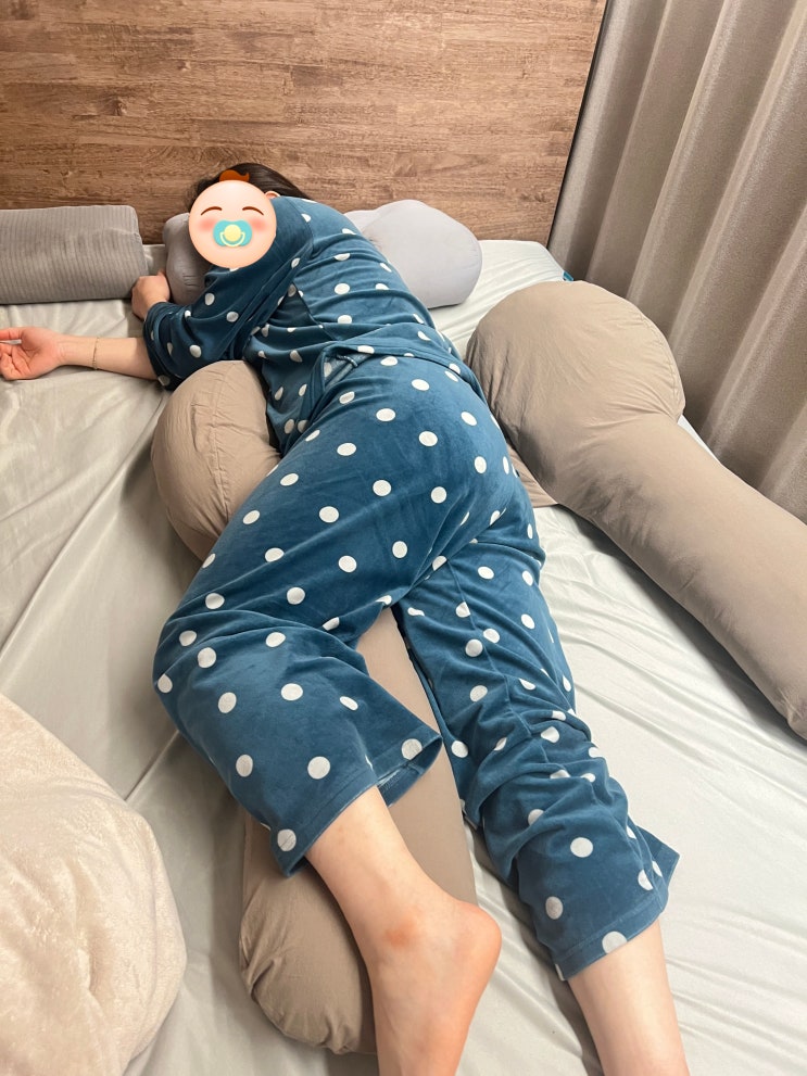  임신중기 임산부 일상유희 나비형 바디필로우17주차 실 사용 후기