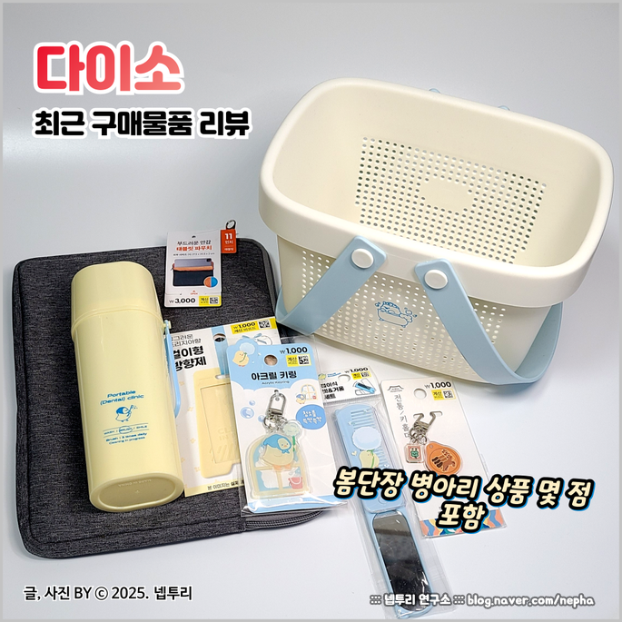  다이소에 다녀왔습니다 - 봄단장 병아리 굿즈 등 구매 상품 리뷰