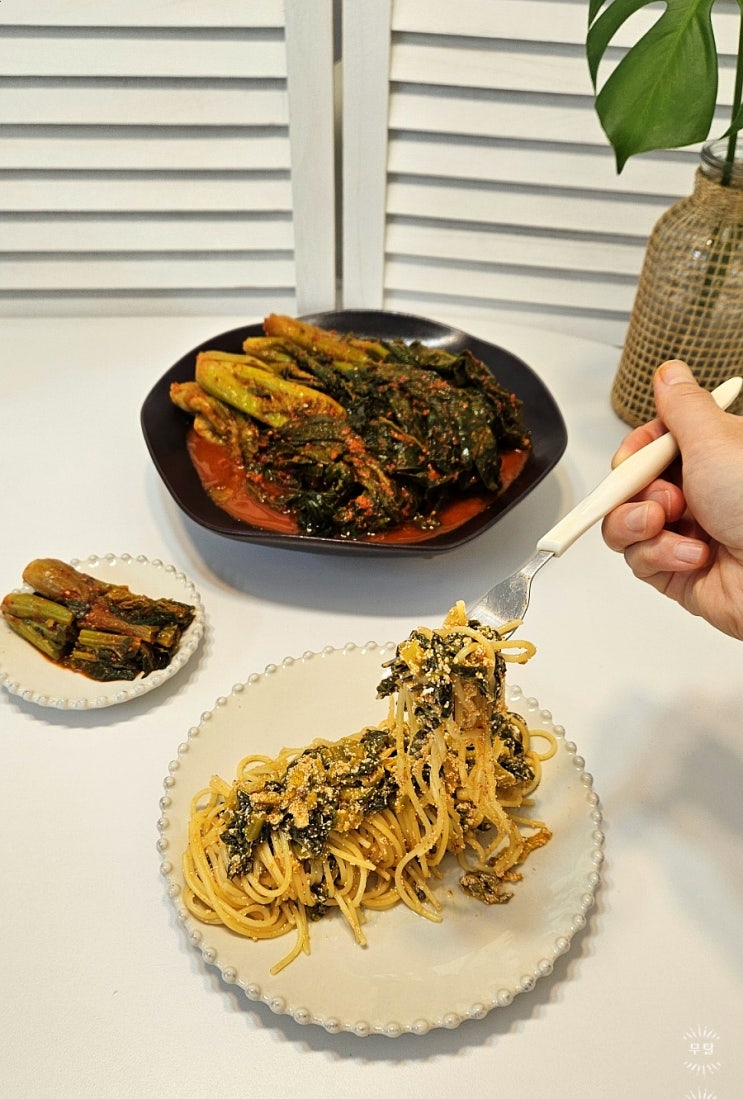  여수 갓김치 맛집 황제돌산갓김치로 갓김치명란파스타 레시피까지