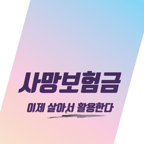  사망보험금 유동화란? 이제 살아서 활용한다
