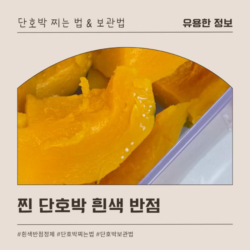 찐 단호박 흰색 반점, 먹어도 될까? 단호박 찌는법 & 보관법