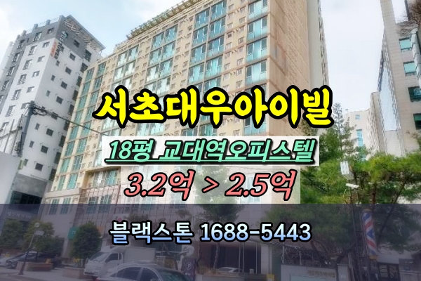  서초대우아이빌 경매 18평 교대역 오피스텔 [2024타경105158]