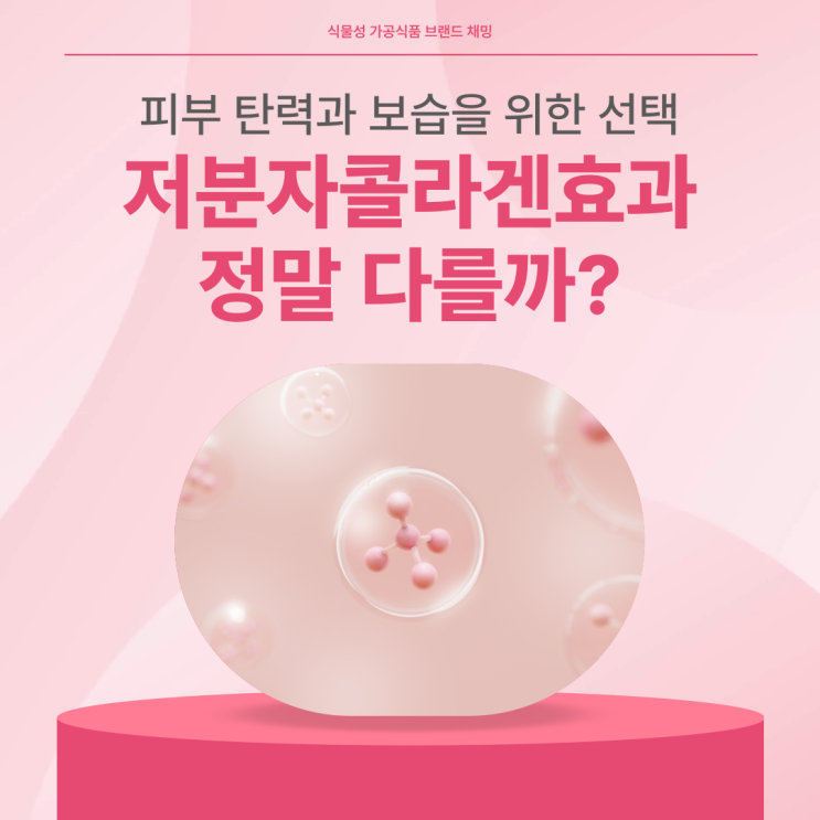  저분자콜라겐효과 정말 다를까? 피부 탄력과 보습을 위한 선택