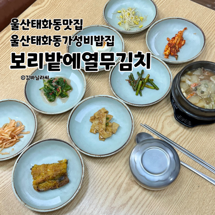  울산 태화동 맛집 보리밭에열무김치 가성비 점심 밥집