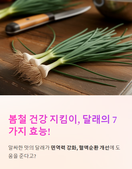  달래 효능 총정리! 건강에 좋은 이유