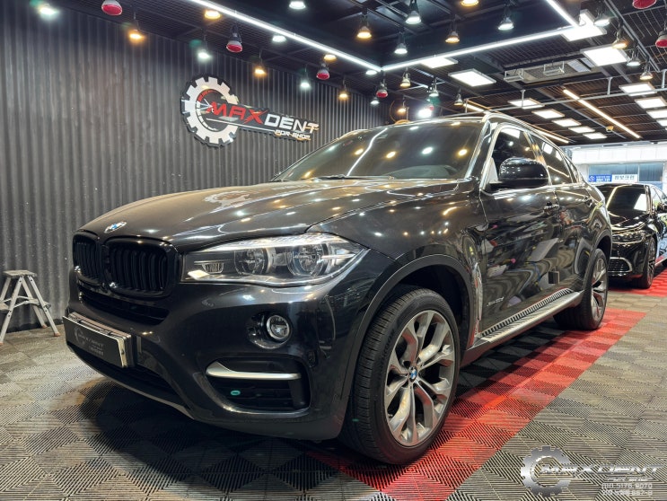  시흥 BMW수리 X6 접촉사고로 파손된 범퍼 복원과 교환