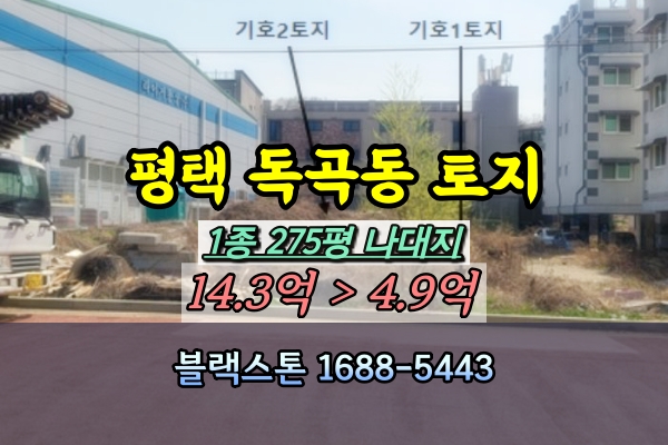  평택시 독곡동 토지 경매 1종 300평 이하 빌라개발부지 [2024타경1390]