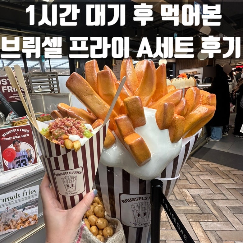브뤼셀프라이 유투버 상해기 감자튀김 추천 조합 스페셜 A세트 1시간 대기 후 먹은 솔직 후기