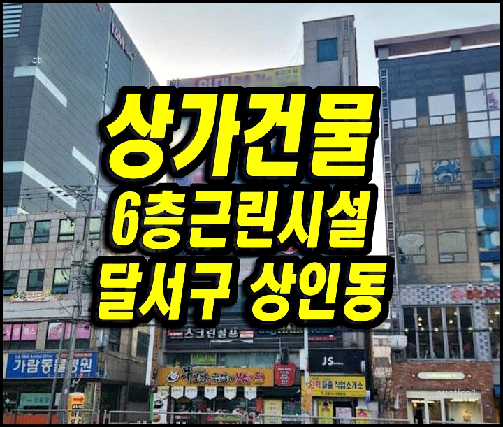 대구상가경매 달서구 상인동 6층상가건물 근린시설 대구상가경매 달서구 상인동 6층상가건물 근린시설
