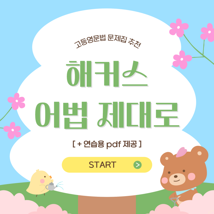  [고등영문법 문제집 추천] 해커스 어법 제대로 (+연습용 pdf 제공)