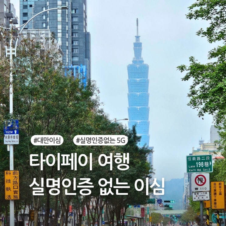  대만 이심 실명인증 없는 5G 내돈내산(타이페이, 단수이, 예스지)