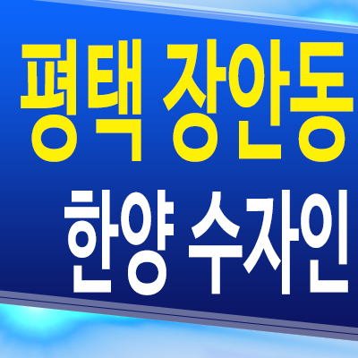  평택 장안동 브레인시티 한양수자인 아파트 8블럭 미분양 분양가 모델하우스