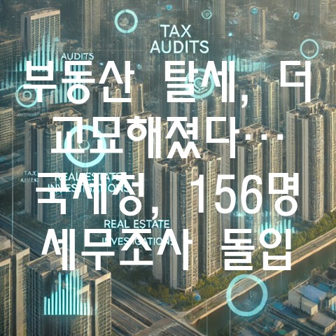  "부동산 탈세, 더 교묘해졌다"... 국세청, 156명 세무조사 돌입