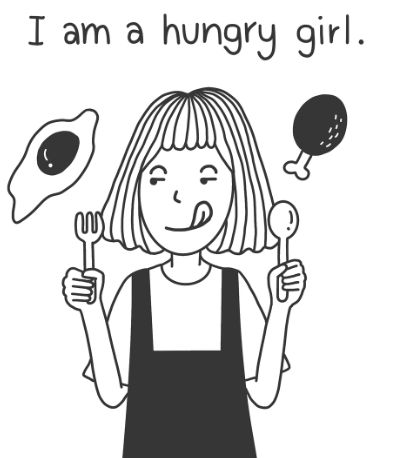  배에서 꼬르륵 소리가나요~
