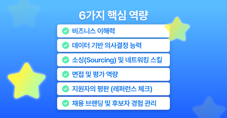 채용 전문가가 되기 위한 6가지 핵심 역량