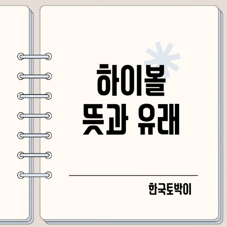  하이볼 뜻, 어원 유래