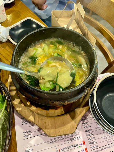  올림픽공원 주변 방이역 맛집 당산오돌에서 털레기수제비 먹기