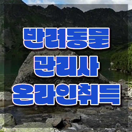  반려동물 생활관리사 , 반려동물관리사 자격증 2주 만에 준비한 방법