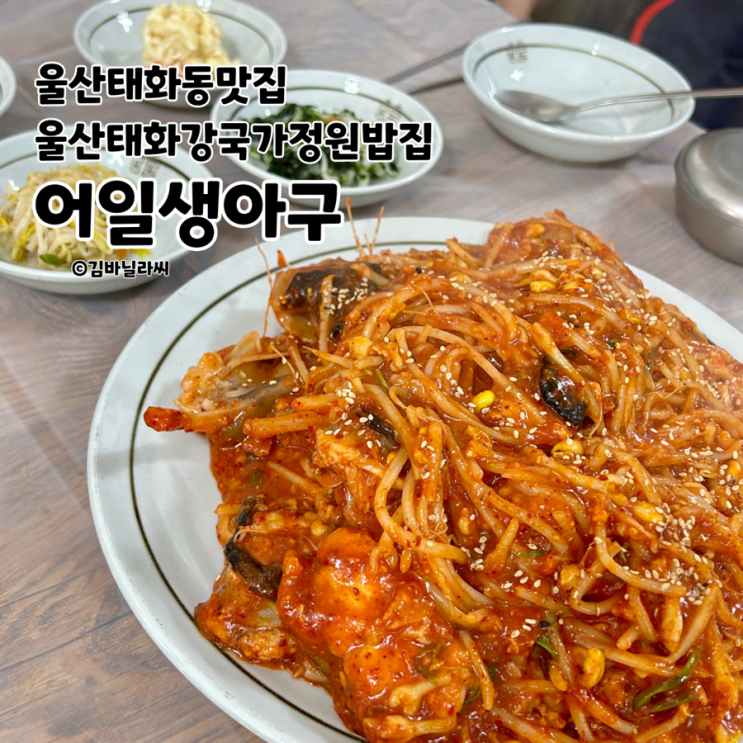  울산 중구 태화동 맛집 어일생아구 태화강 국가정원 먹거리단지 점심 모임장소 추천