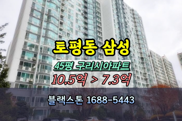  토평동 삼성아파트 경매 45평 304동 [2023타경5295]