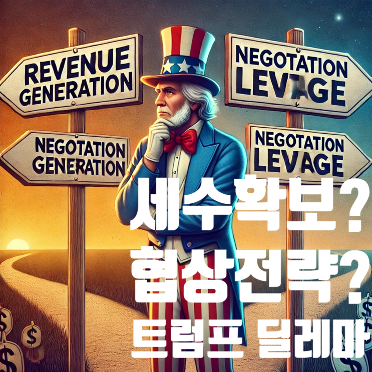  세수 확보 vs 협상 도구: 트럼프 대통령의 관세 딜레마
